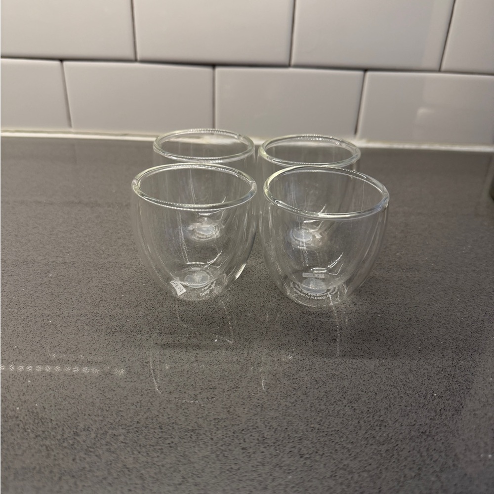 Bodum Double-Walled Glass Espresso Cup Set - Clear (Set of 4)